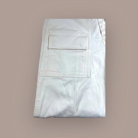 Polo Ralph Lauren Womens Straight Leg Cargo White Trousers Size 6 - Picture 9 of 14